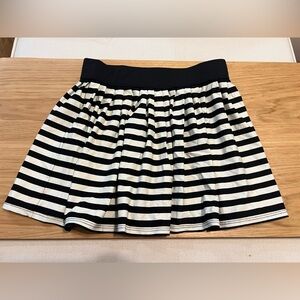 Kate Spade Black and White Striped Swimsuit Coverup Skirt Medium M